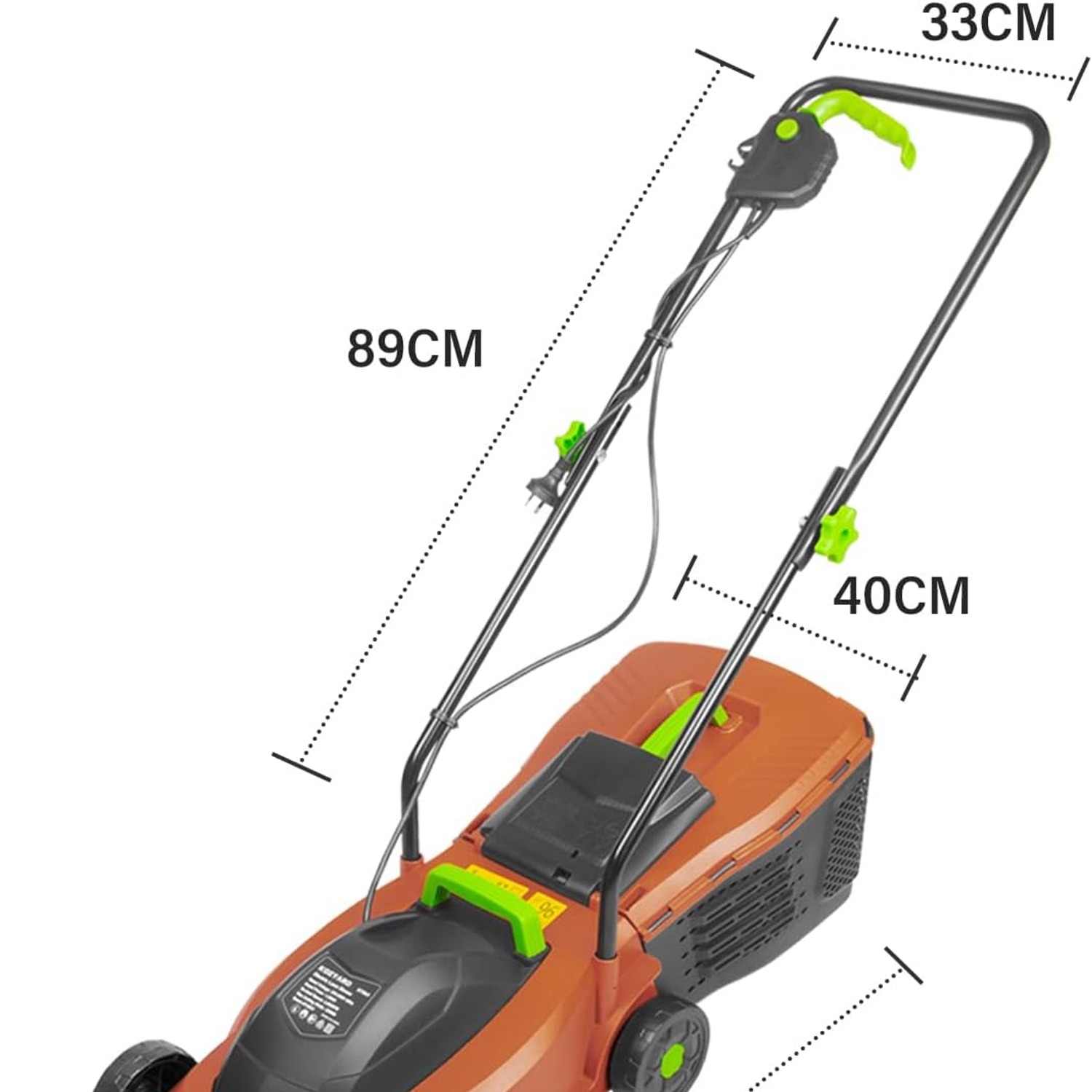 KOZYARD 2-in-1 Corded Electric Lawn Mower 1300W, detail view